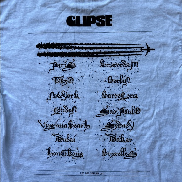 Clipse x Carhartt WIP Let God Sort Em Out collaboration white t-shirt sz Medium - Picture 4 of 7